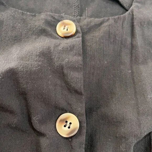 Petal & Pup Black Button Front Sleeveless Vest Top Tailored Small - Picture 5 of 8